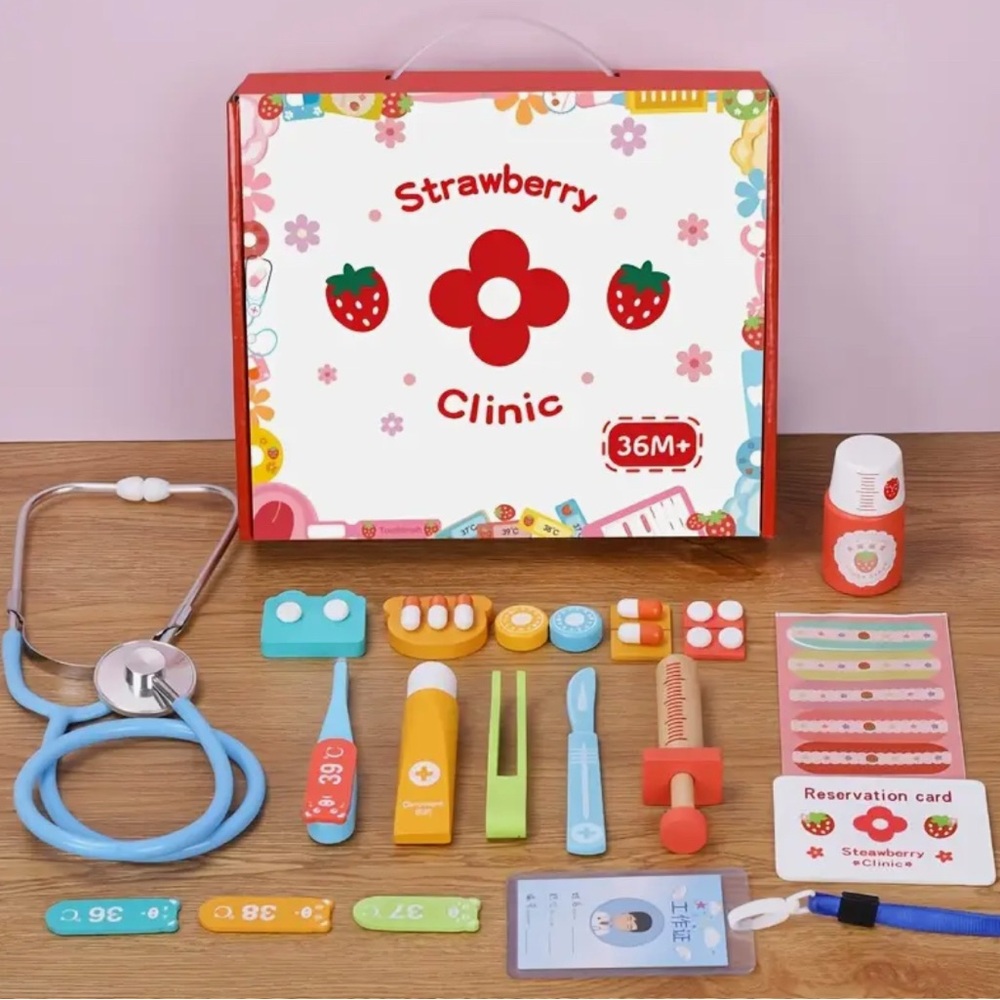Wooden Toy Doctor toy Set